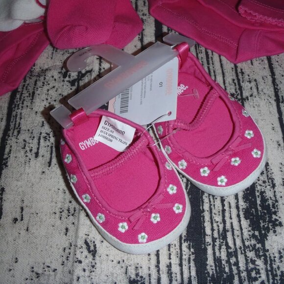 Gymboree Pretty Turtle 0-3 Month Pants Bodysuit Hat Headband Size 1 Shoes NWT - Picture 3 of 5